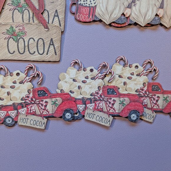 Never used Set 24 Christmas ornaments / Gift tags, 8 different Hot Cocoa designs - Picture 6 of 11